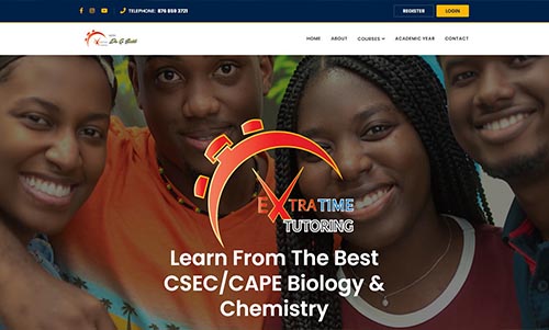 ExtraTime Tutoring website project