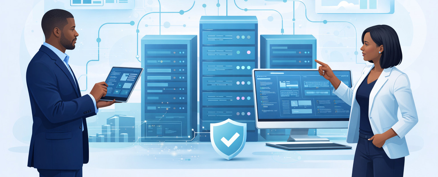 Web hosting services illustration